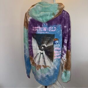 Travis Scott Astroworld Festival Run Tie Dye Hoodie Size M Cactus Jack Merch